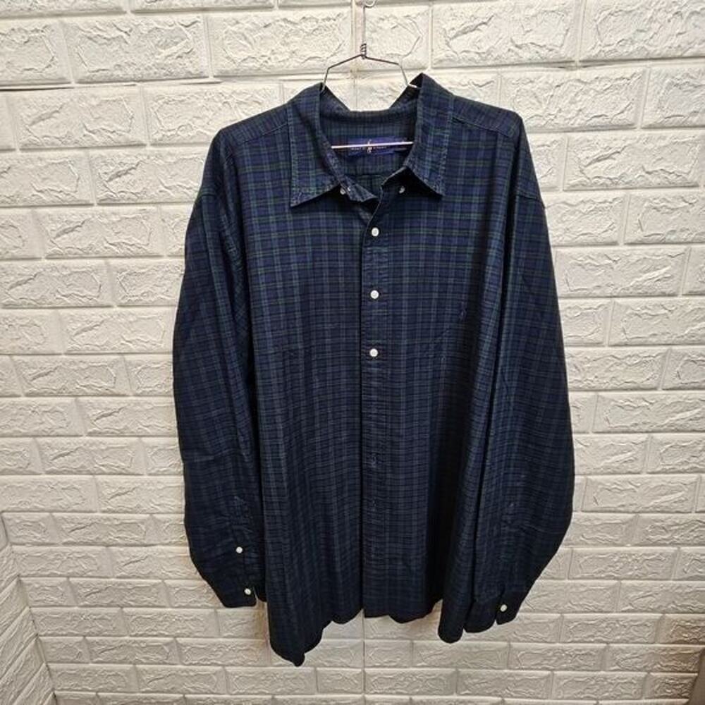 Ralph Lauren Men's Shirt 2XB BIG Plaid Long Sleeve ZB